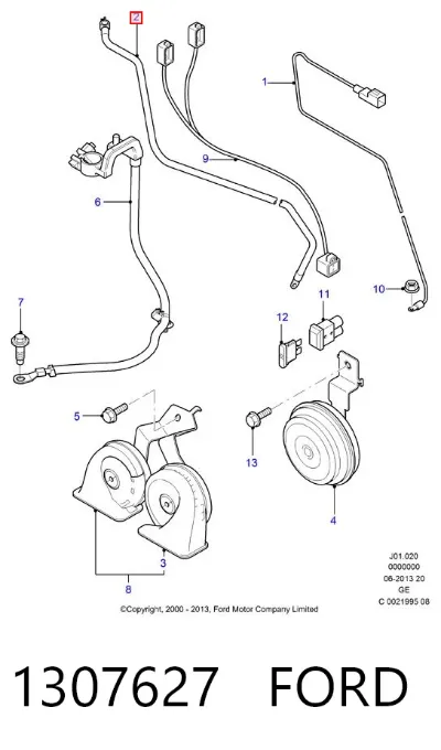 Cable de masa de batería FORD 1307627