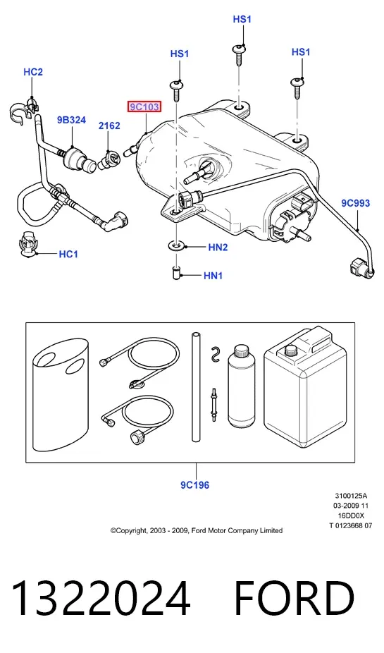 Deposito AdBlue 1322024 Ford