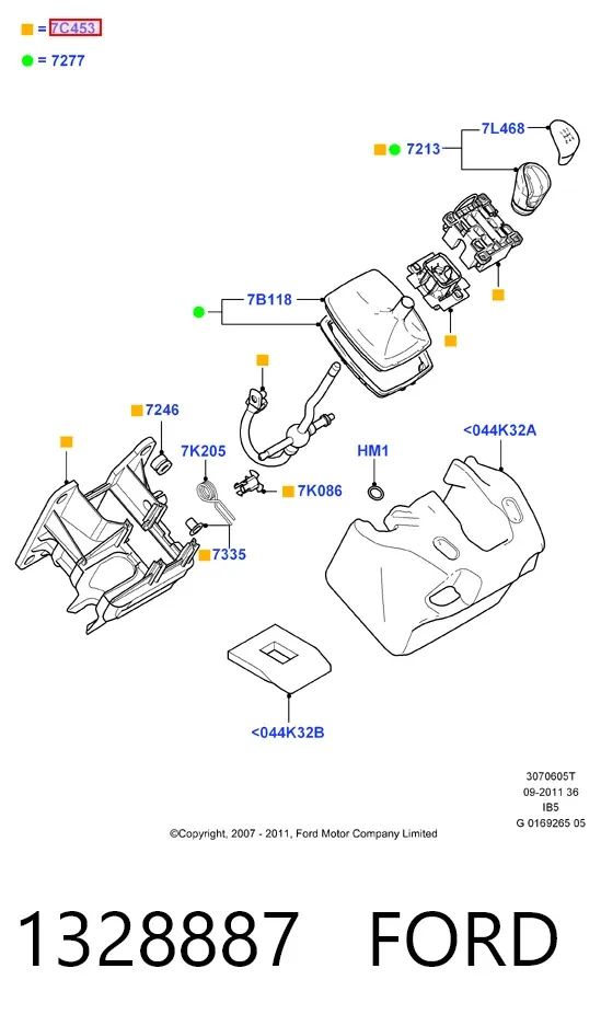 Palanca de cambios Ford C-Max DM2