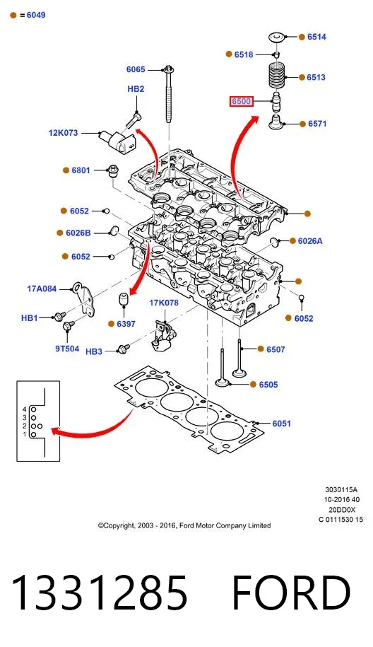 Balancines 1331285 Ford