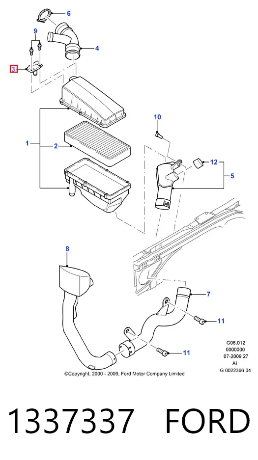 Caudalímetro 1337337 Ford