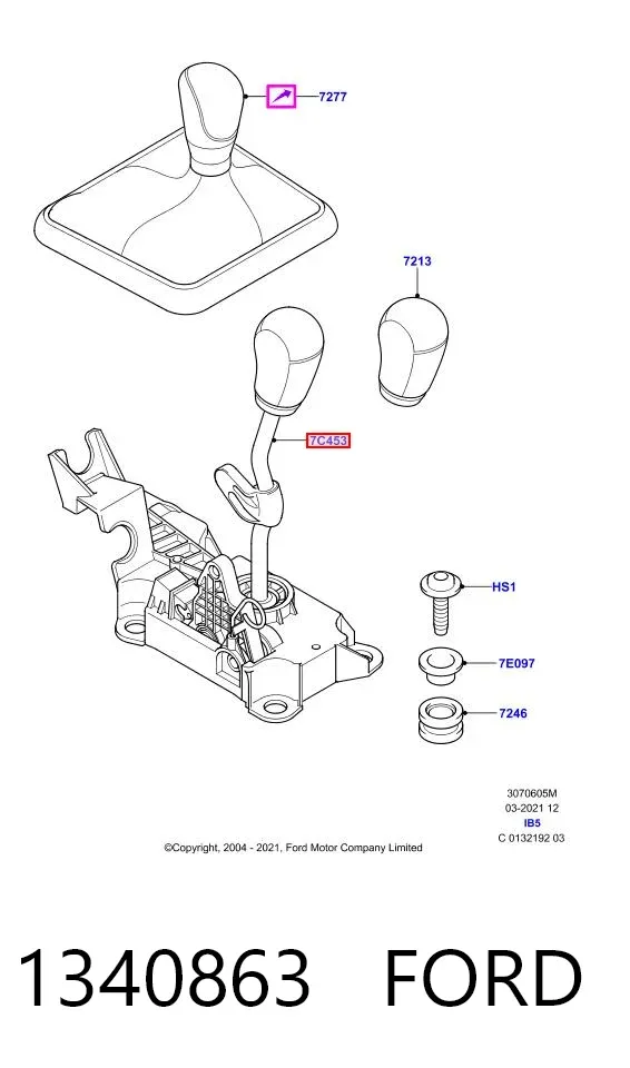 Palanca de cambios Ford Focus II