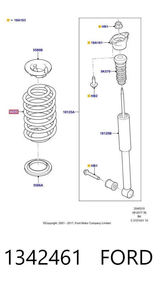 Muelle 1342461 Ford