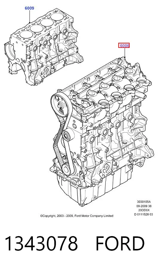 Motor completo 1343078 Ford