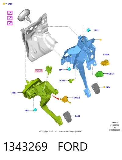 Interruptor de embrague FORD 1343269