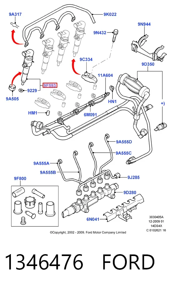 Inyector 1346476 Ford