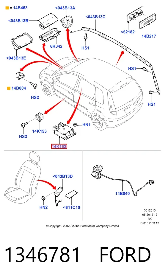 Motor de arranque 1346781 Ford