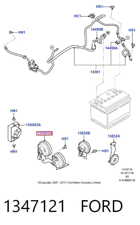 Claxon 1347121 Ford