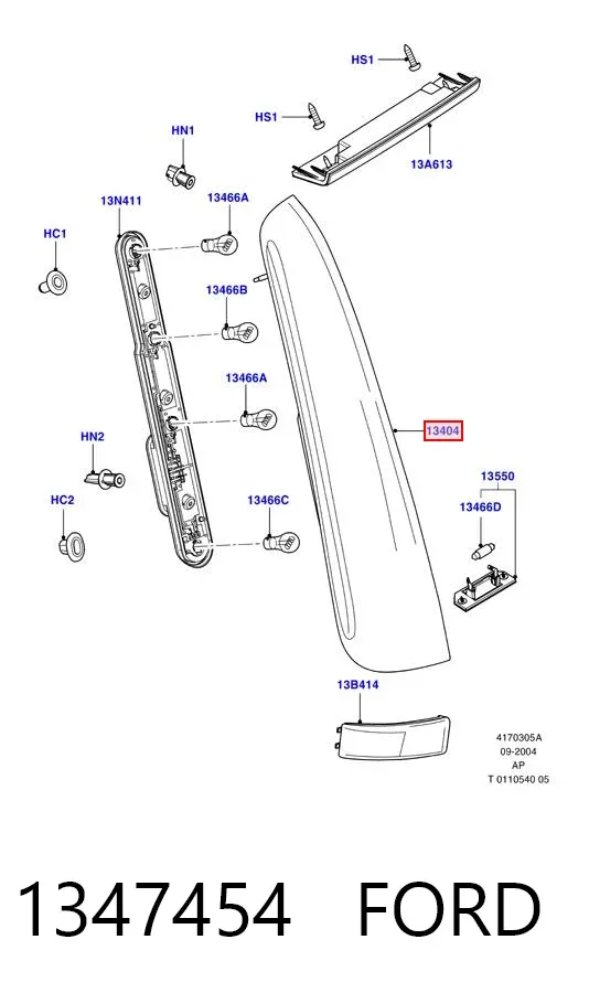 Piloto trasero derecho Ford C-Max DM2