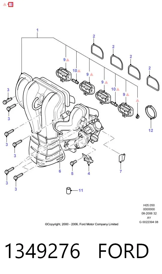 Colector de admisión 1349276 Ford