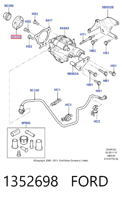 Engranaje de estrella, bomba de inyección FORD 1352698