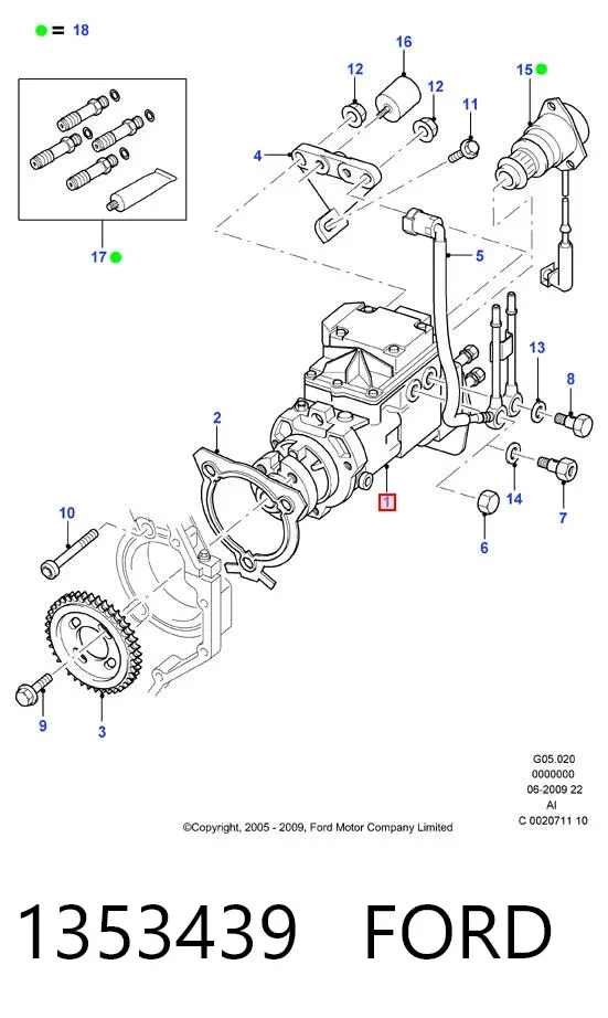 Bomba inyectora 1353439 Ford