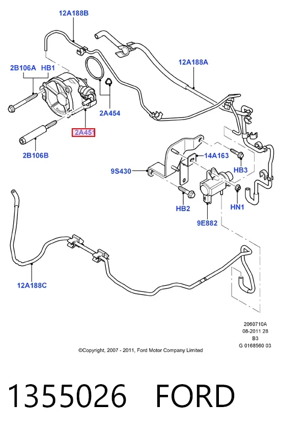 Bomba de vacío 1355026 Ford
