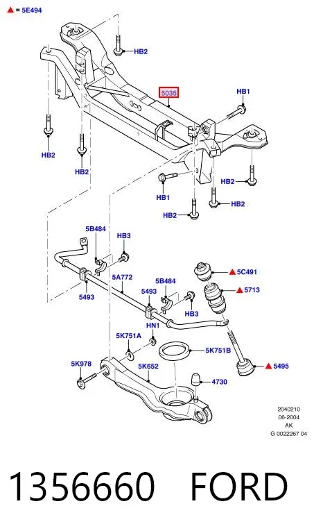 Puente trasero 1356660 Ford
