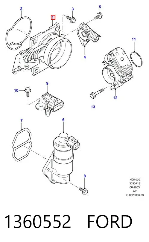 Cuerpo de mariposa 1360552 Ford