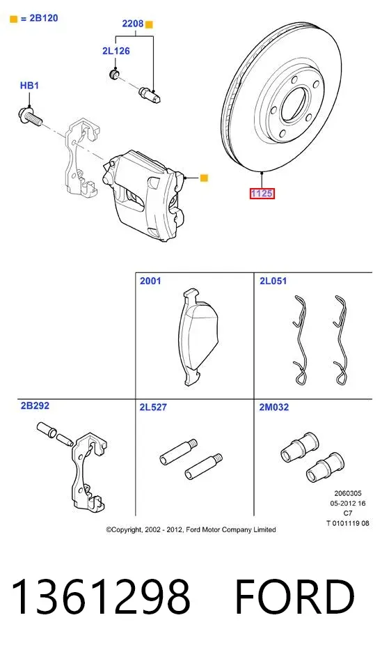 Disco de freno 1361298 Ford