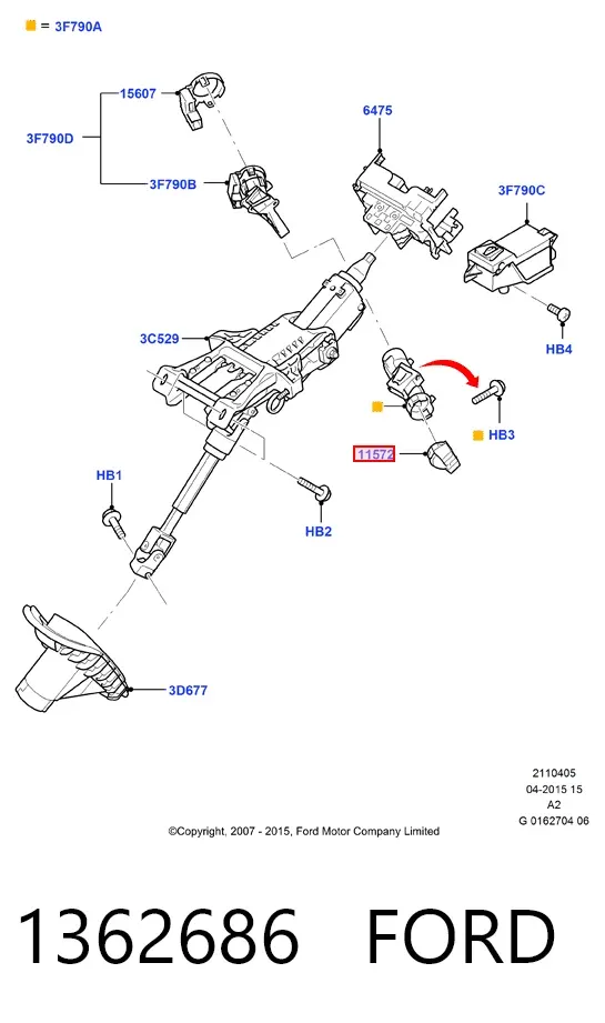Conmutador de arranque 1362686 Ford