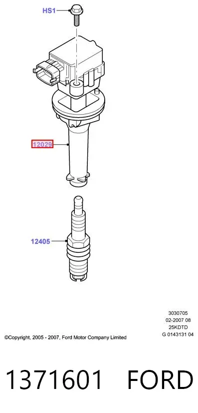 Bobina 1371601 Ford
