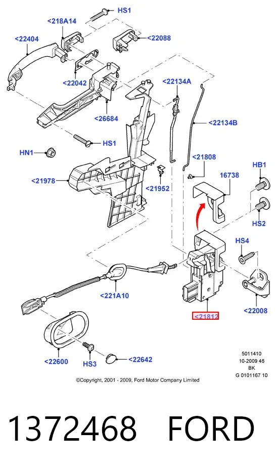 Cerradura 1372468 Ford
