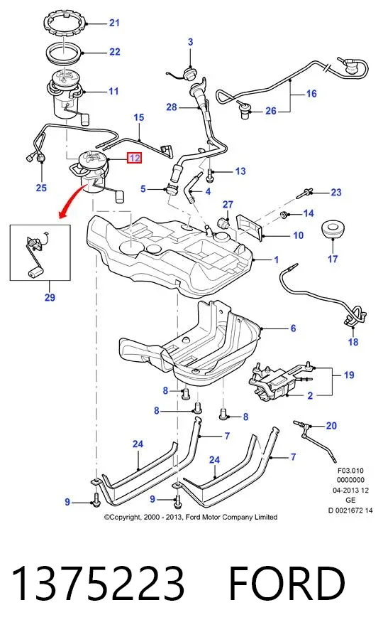 Bomba de gasolina 1375223 Ford