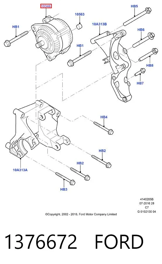 Alternador 1376672 Ford