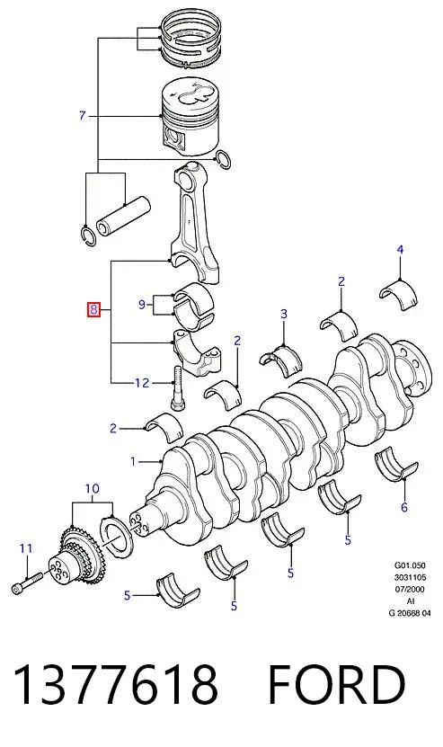 Biela 1377618 Ford
