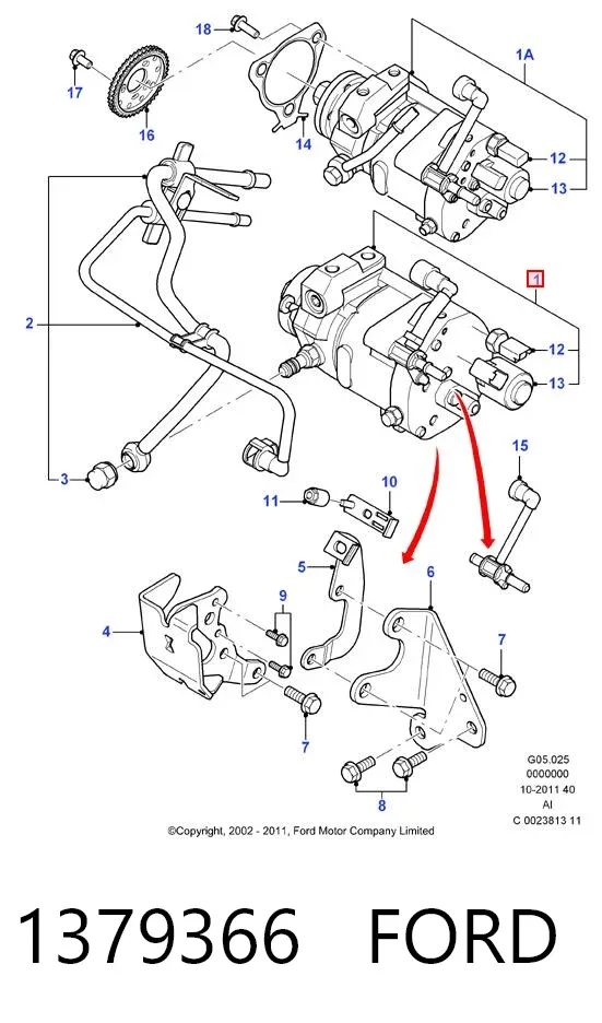 Bomba inyectora 1379366 Ford