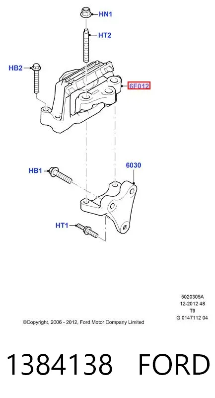 Soporte de motor derecho 1384138 Ford