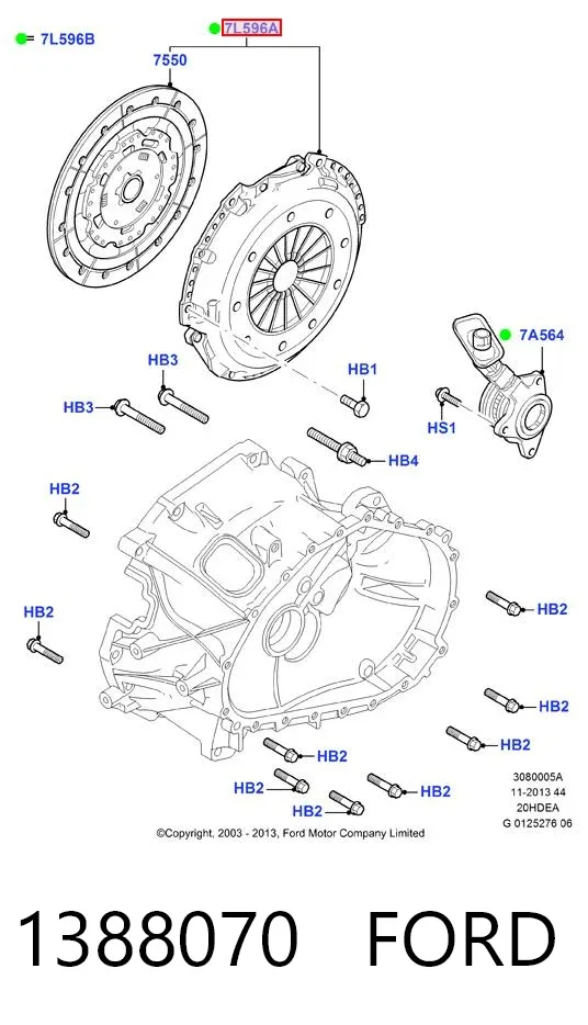 Embrague 1388070 Ford