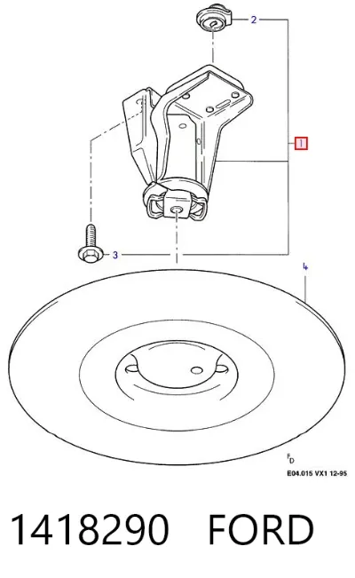 Soporte de rueda de repuesto FORD 1418290