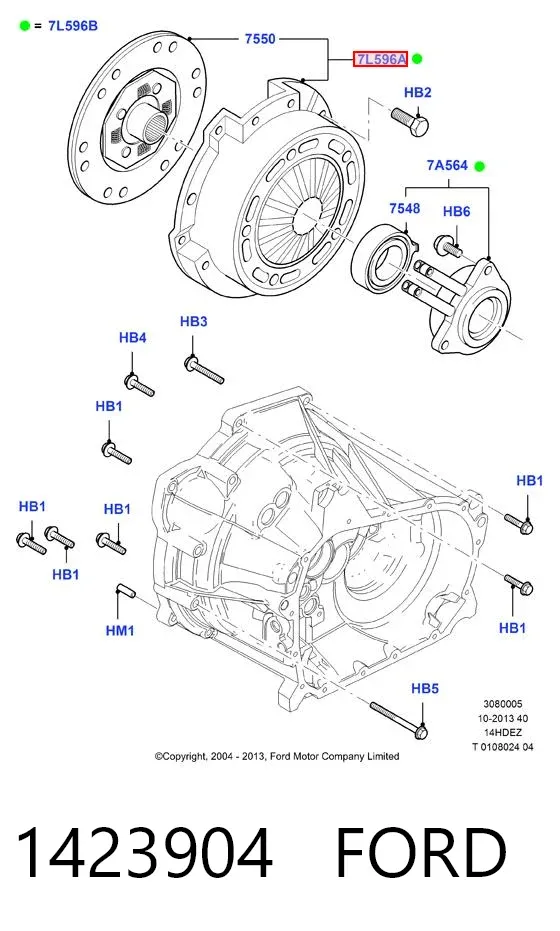 Embrague 1423904 Ford