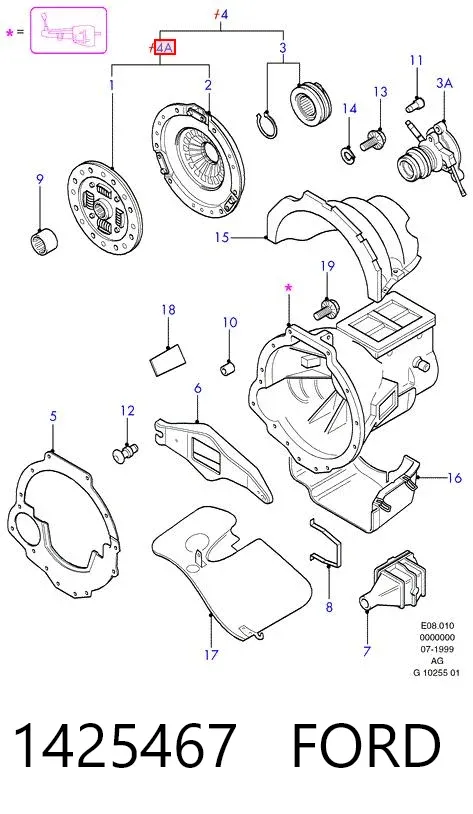 Embrague 1425467 Ford