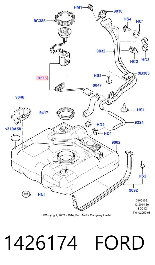 Bomba de gasolina 1426174 Ford