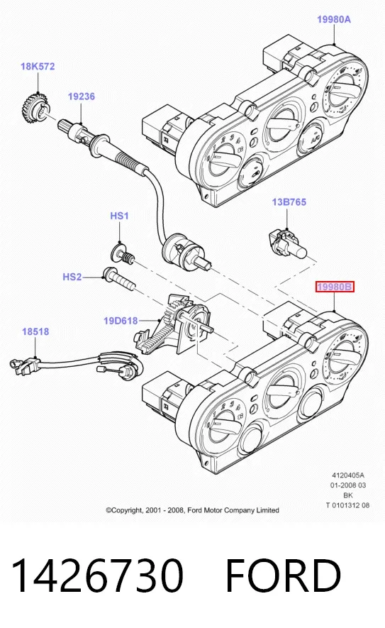 Unidad de control aire acondicionado Ford Fusion JU