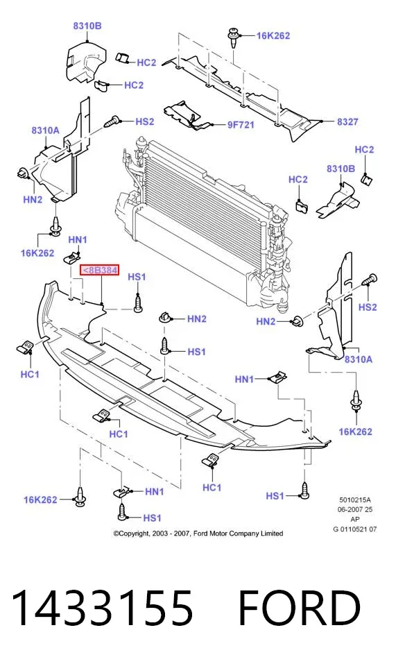 Protector para parachoques 1433155 Ford