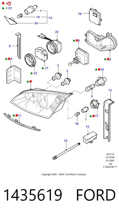 Faro derecho FORD 1435619