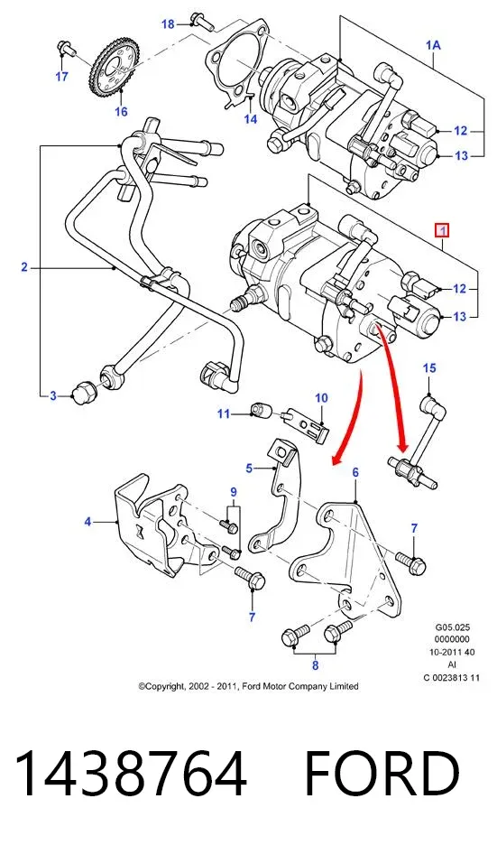 Bomba inyectora 1438764 Ford
