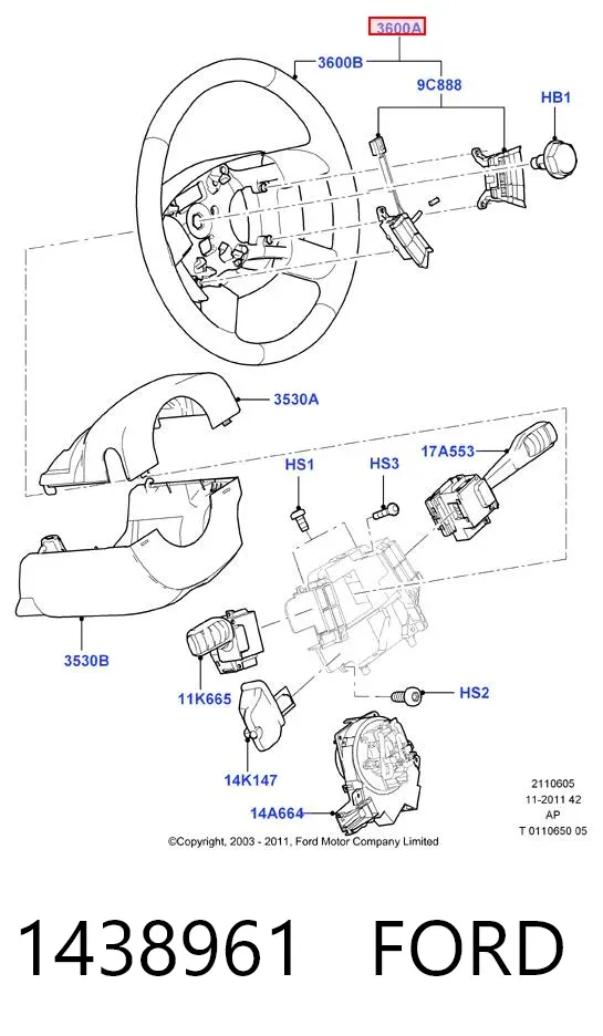Volante 1438961 Ford