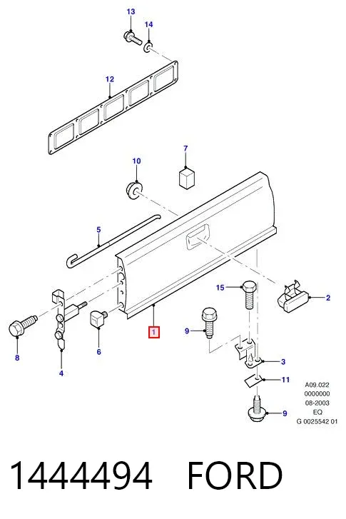 Puerta trasera 1444494 Ford