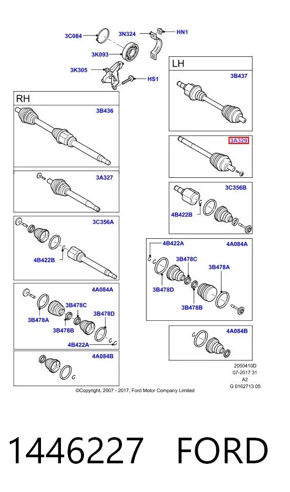 Junta homocinetica 1446227 Ford