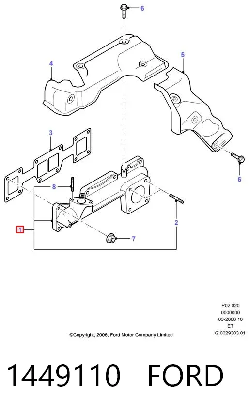 Colector de escape Ford Ranger ET