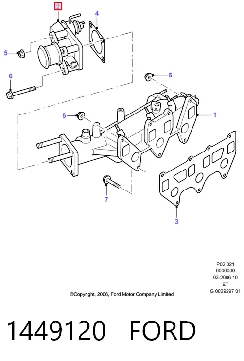 Cuerpo de mariposa Ford Ranger ET