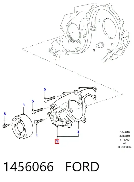 Bomba de agua 1456066 Ford