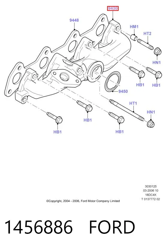 Colector de escape Ford Connect TC7