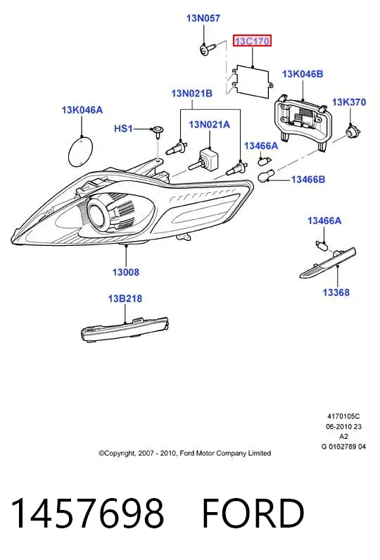 Centralita, faros xenon 1457698 Ford
