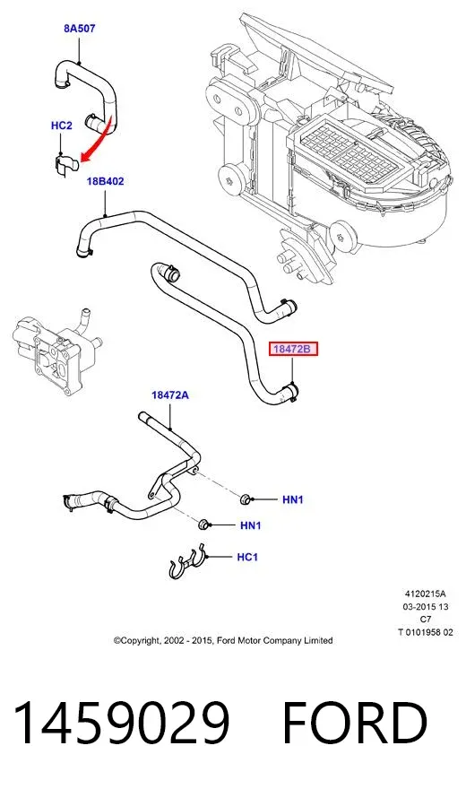 Tubo intercooler 1459029 Ford