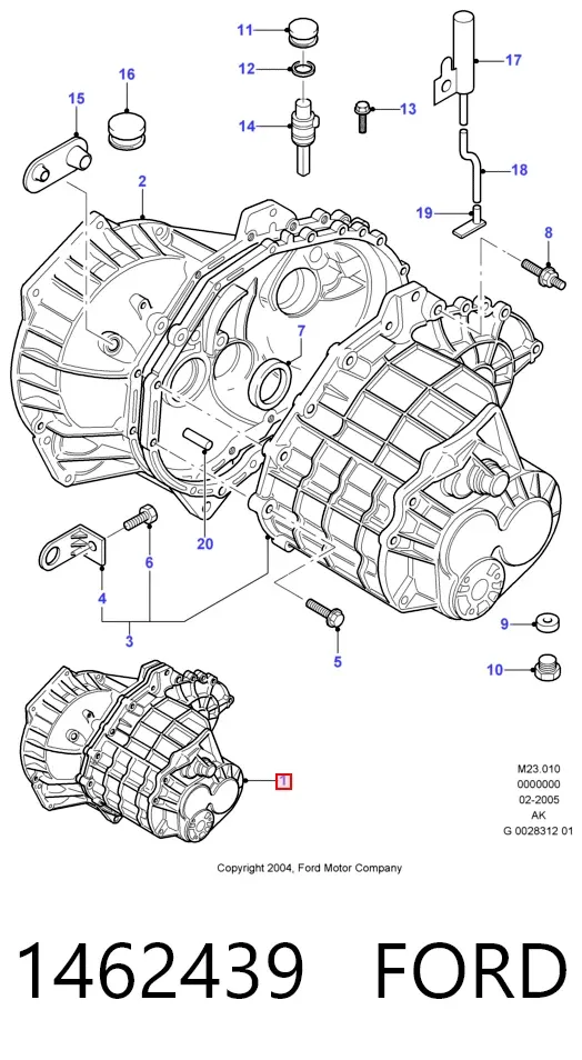 Caja de cambios 1462439 Ford