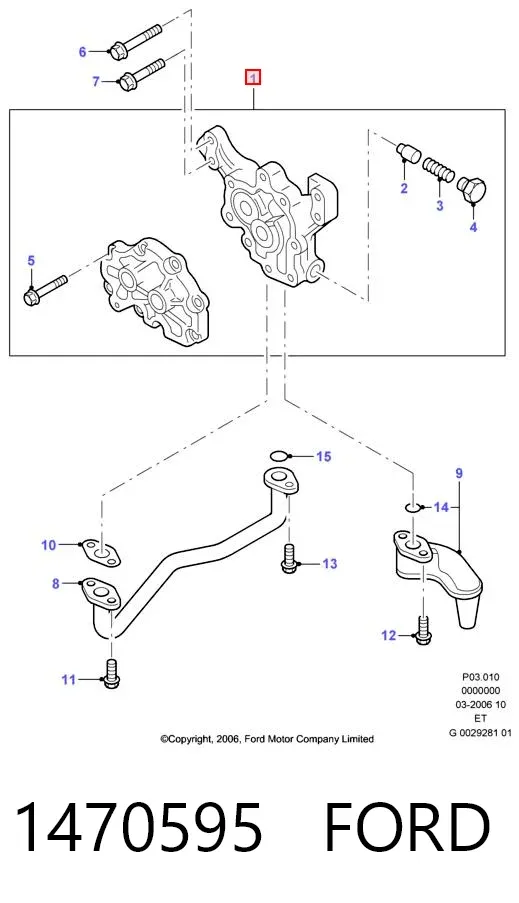 Bomba De Aceite 1470595 Ford