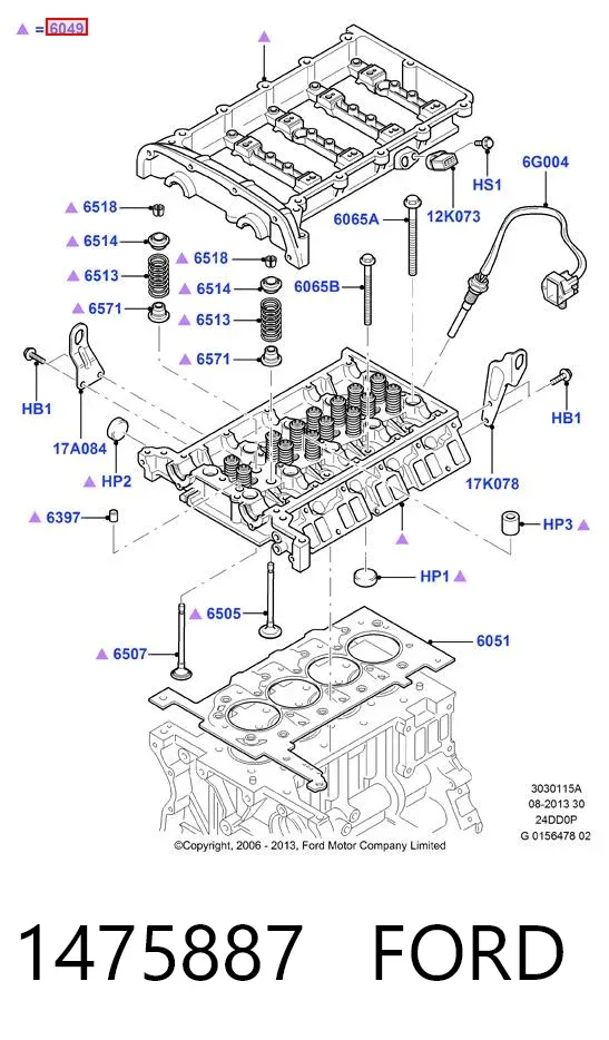 Culata 1475887 Ford