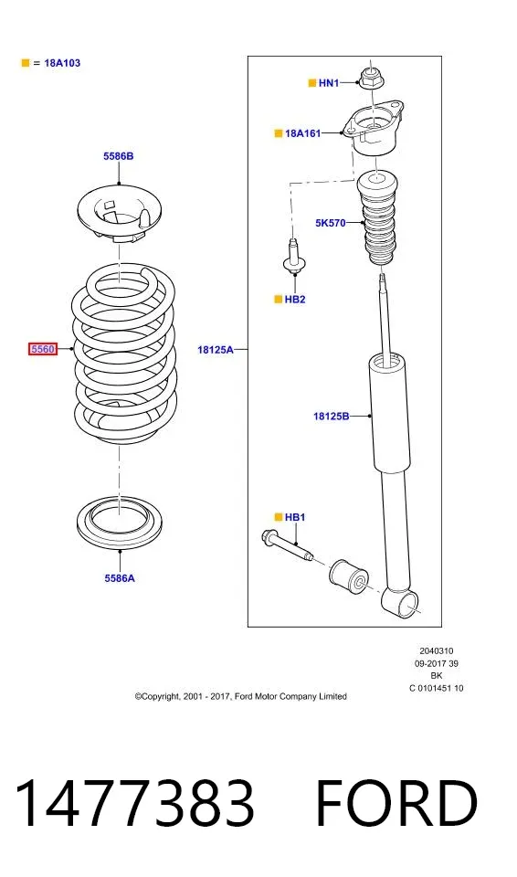 Muelle 1477383 Ford